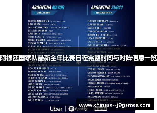 阿根廷国家队最新全年比赛日程完整时间与对阵信息一览